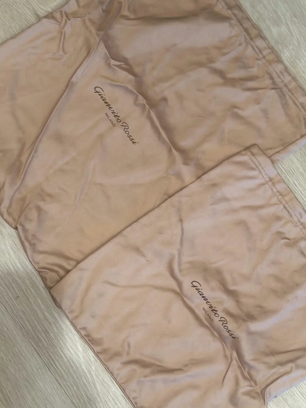 Gianvito Rossi Blush Drawstring Dust Bags (Set of 2)
